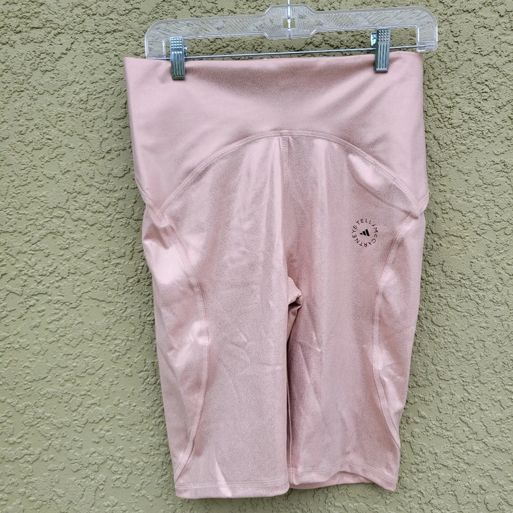 NWT Adidas Stella McCartney Shiny Cycling Biker Shorts Tights Copper